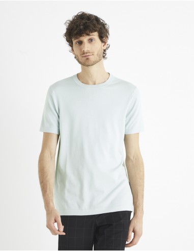 T-shirt col rond maille tricotée