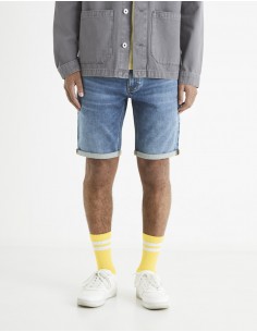 Bermuda denim effet maille...
