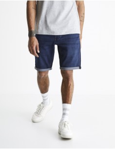 Bermuda denim effet maille...