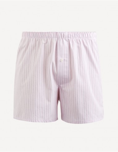 Caleçon popeline 100% coton rayé