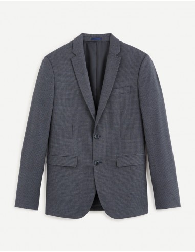 Veste de costume slim Ã  petits carreaux