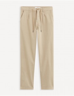 Pantalon chino cropped - BEIGE 2