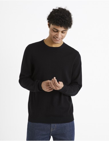 pull col rond 100% coton