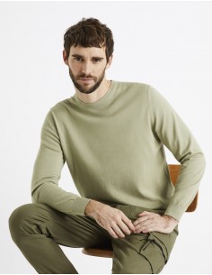 pull col rond 100% coton -...