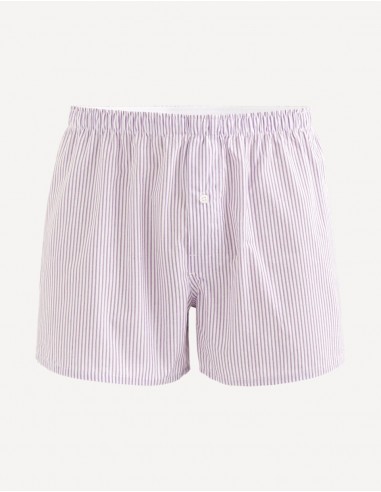 Caleçon popeline 100% coton rayé