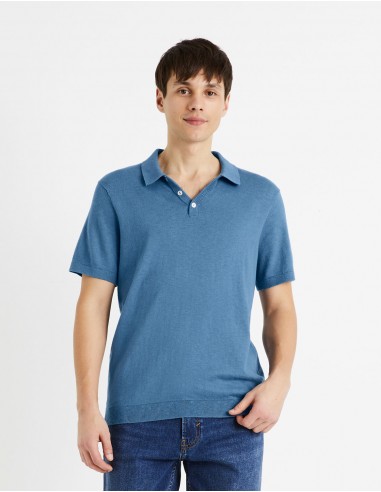 Polo en maille uni 100% coton