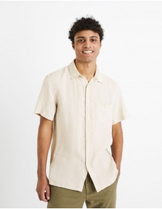 Chemise regular 100% lin -...