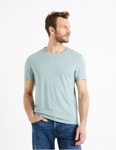 T-shirt col rond 100% lin