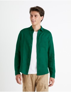 Chemise regular 100% lin -...