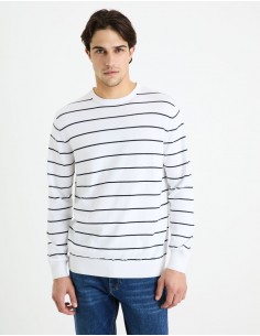 pull col rond 100% coton -...