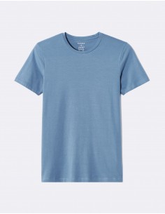 T-shirt slim col rond en...