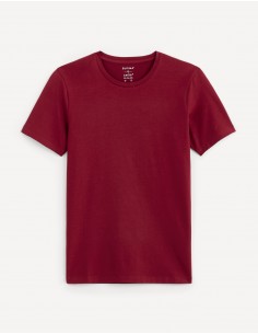 T-shirt slim col rond en...