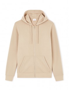 Sweat zippé à capuche - SAND