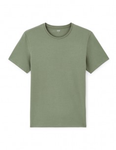 T-shirt slim col rond en...