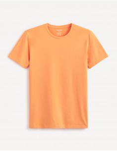 T-shirt slim col rond en...
