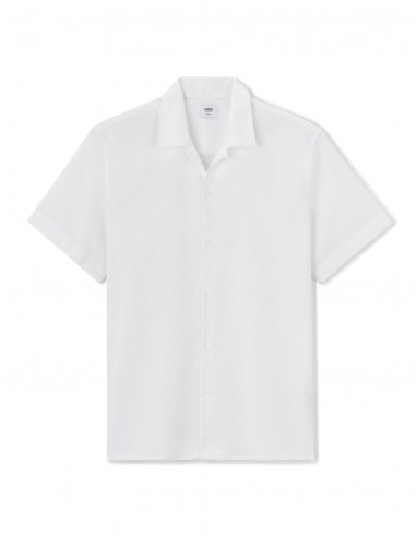 Chemisette regular en lin et coton