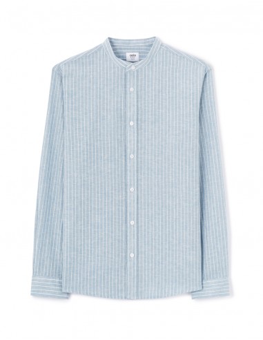 Chemise regular en lin et coton