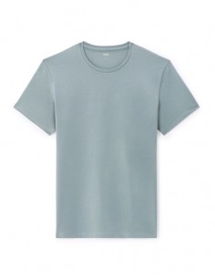 T-shirt slim col rond en...