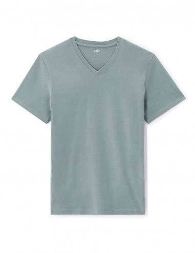 T-shirt col V 100% coton