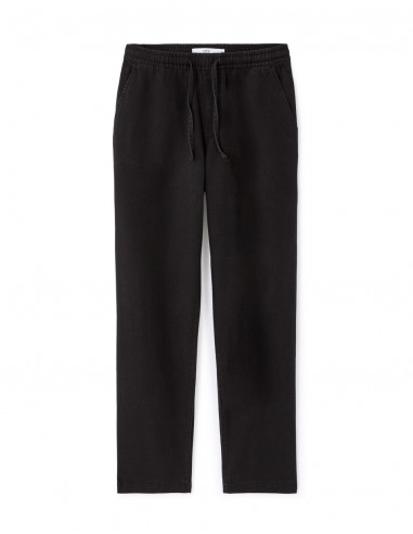 Pantalon relaxed en coton et lin