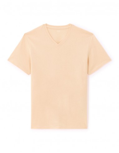 T-shirt col V 100% coton