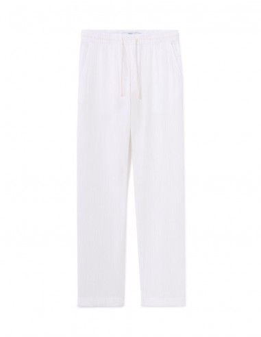 Pantalon relaxed 100% gaze de coton