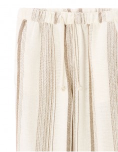 Pantalon straight texturé à... 2