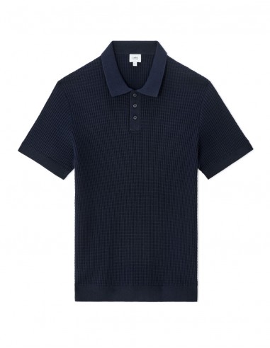Polo regular maille côtelé