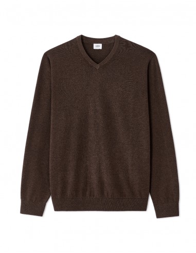 pull col V 100% coton