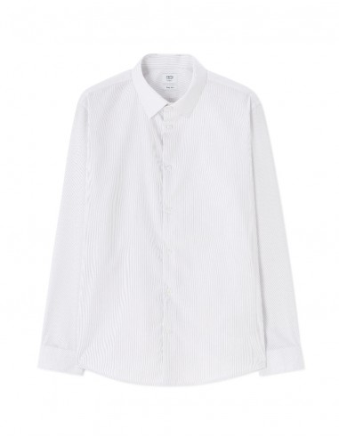 Chemise regular à fines rayures