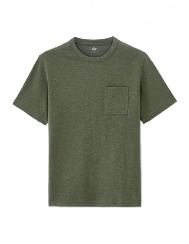 T-shirt boxy col rond flammé