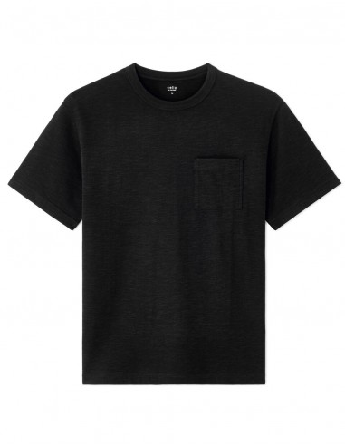 T-shirt boxy col rond flammé