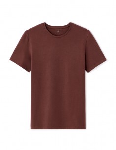 T-shirt slim col rond en...