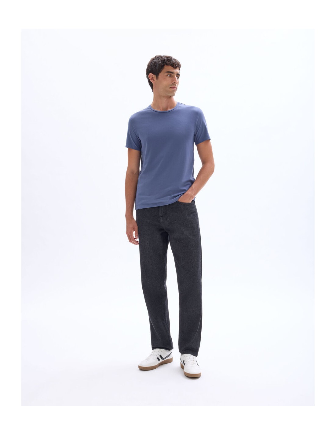 T-shirt slim col rond en coton stretch T-shirt slim col rond en coton stretch