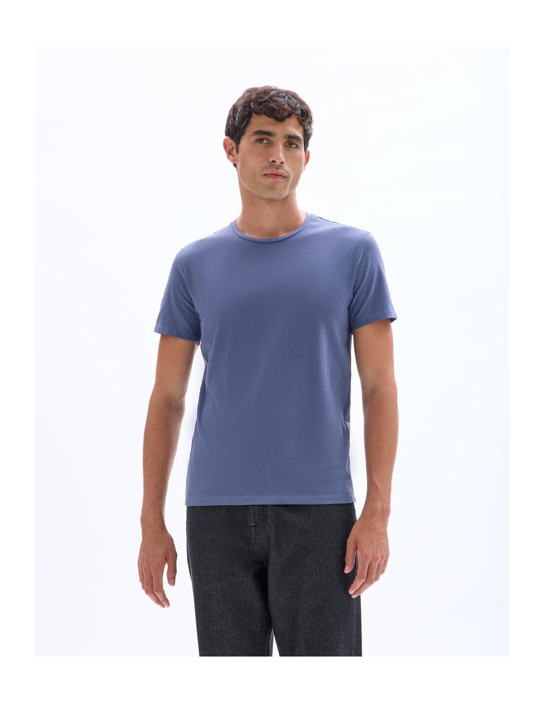 T-shirt slim col rond en coton stretch T-shirt slim col rond en coton stretch