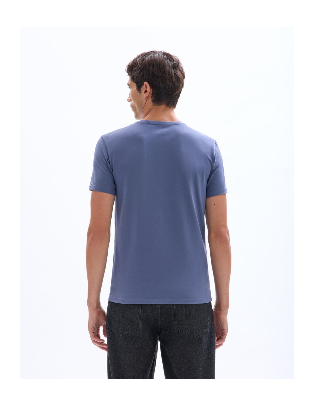 T-shirt slim col rond en coton stretch T-shirt slim col rond en coton stretch