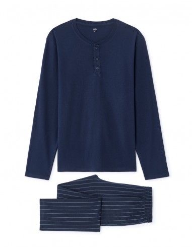 Pyjama haut et pantalon à rayures tennis