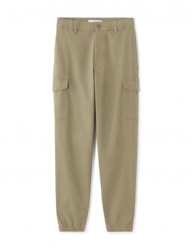 Pantalon cargo straight coton stretch