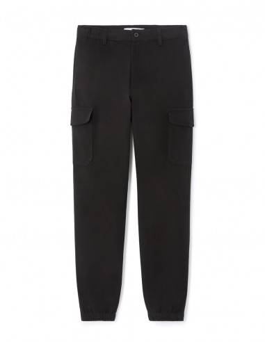 Pantalon cargo straight coton stretch