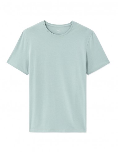T-shirt slim col rond en coton stretch
