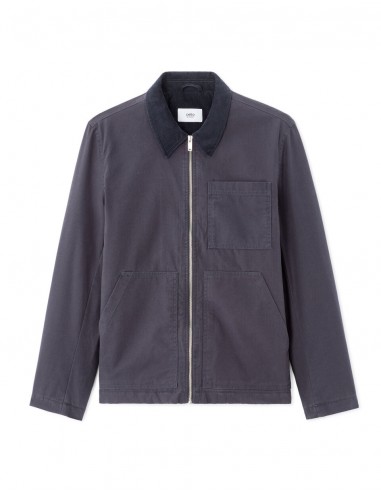 Blouson 100% coton col contrasté