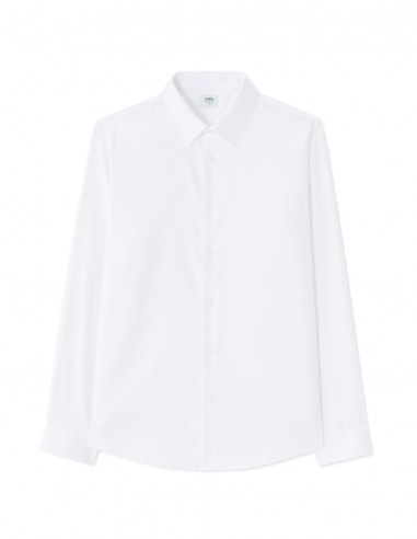 Chemise slim 100% coton en sergé