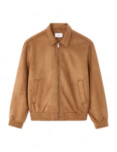 Blouson faux daim col chemise