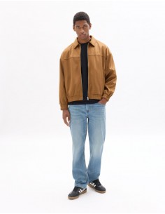 Blouson faux daim col chemise 2