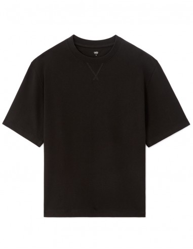 T-shirt oversize col rond en molleton