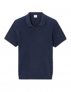 Polo regular en maille reliéfé