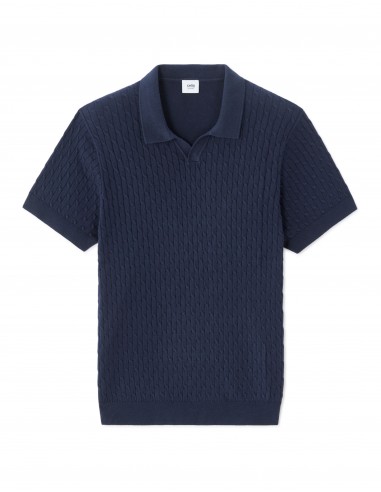 Polo regular en maille reliéfé