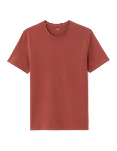 T-shirt slim col rond en coton stretch