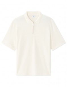 Polo col zippé 100% coton -...