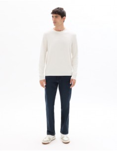 Pull col rond uni en maille... 2